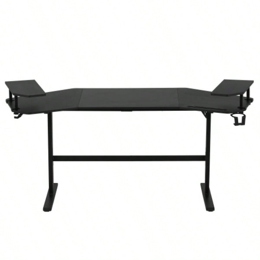 Techni Sport TS911D Gaming Desk with Shelves Accessory Holder, Black