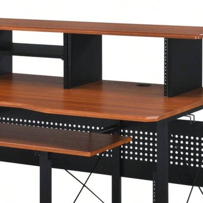 Megara Cherry Black Music Desk
