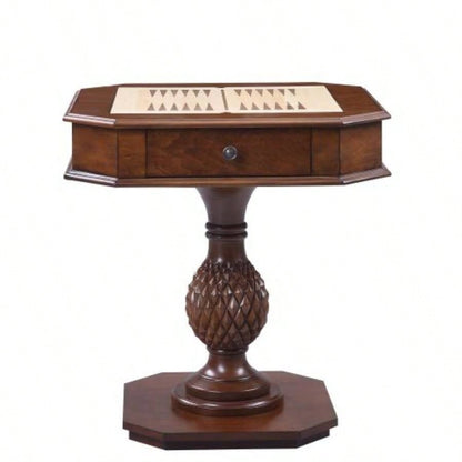 Cherry Reversible Chess Checker Game Table/Game Tray Chess Fingures Not Included