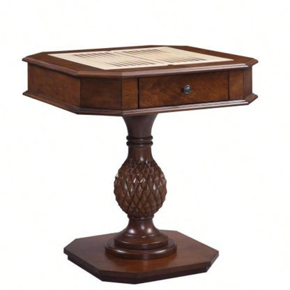 Cherry Reversible Chess Checker Game Table/Game Tray Chess Fingures Not Included