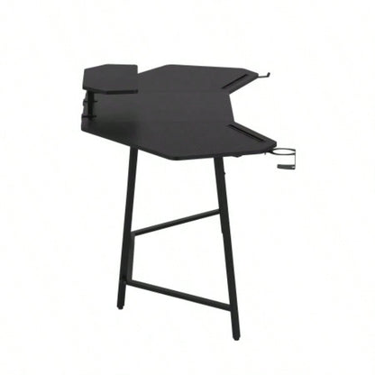 Techni Sport TS98D Gaming Desk with Shelf Accessory Holders, Black