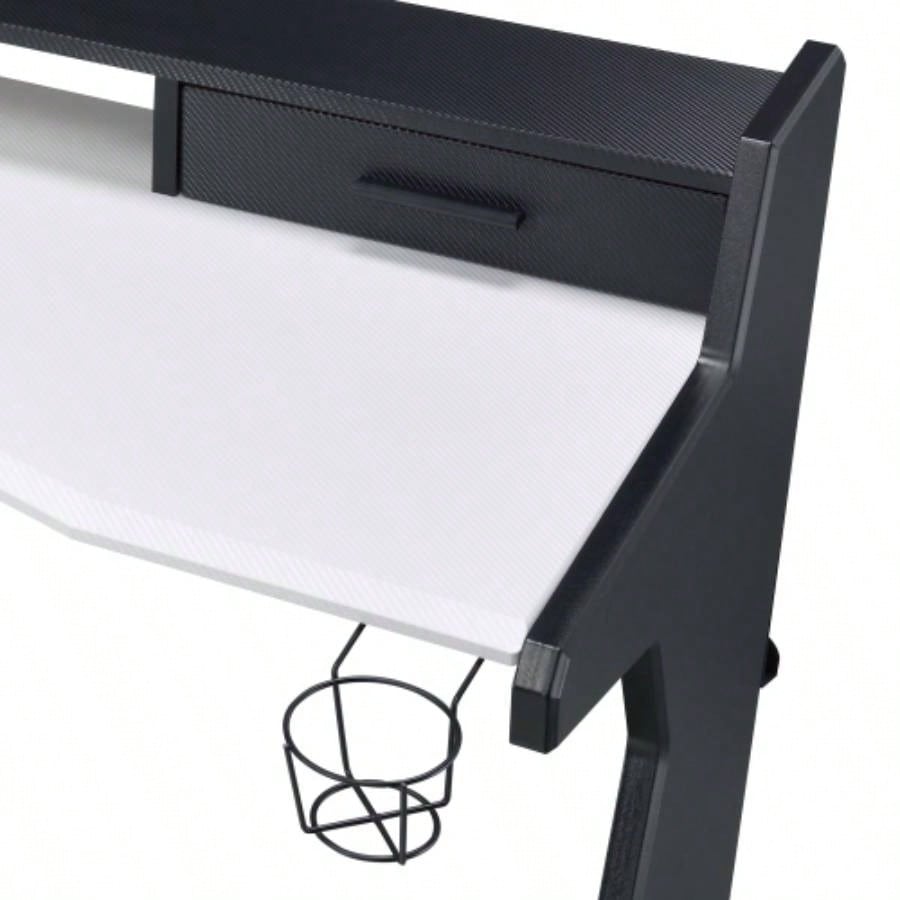 Black and White 2 - Drawer Gaming Desk