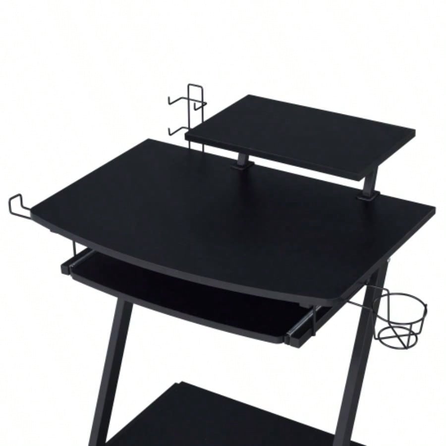 Black Gaming Desk with Keyboard Tray