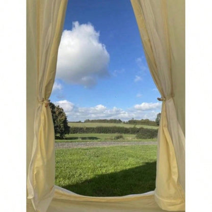 SAMHAIBEI Bell Tent 4 Season 9.85ft Glamping Tent, Hot Tent, Family Camping, Hiking, Canvas Tent with Aluminum Pole. Support Camouflage Fabric Customization