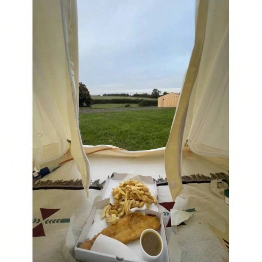 SAMHAIBEI Bell Tent 4 Season 9.85ft Glamping Tent, Hot Tent, Family Camping, Hiking, Canvas Tent with Aluminum Pole. Support Camouflage Fabric Customization