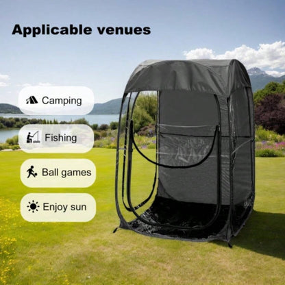 Portable Up Sports Tent, Shelter Outdoor Sports Events, Fishing and Camping, from Cold Wind and Rain, Black