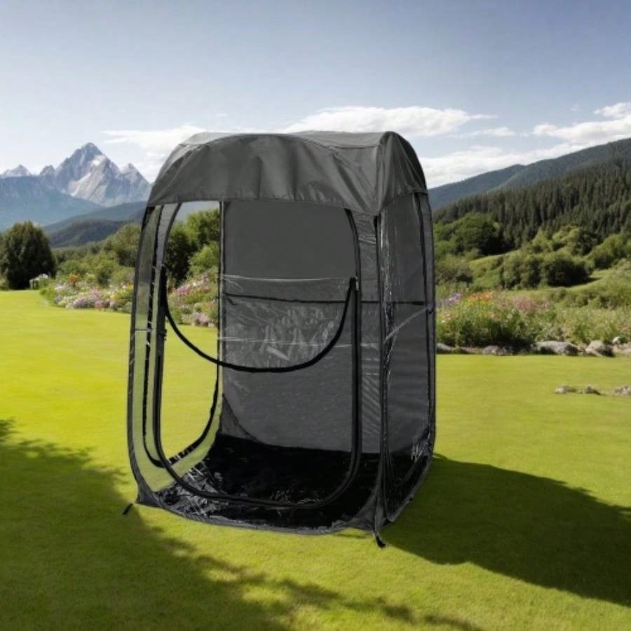 Portable Up Sports Tent, Shelter Outdoor Sports Events, Fishing and Camping, from Cold Wind and Rain, Black