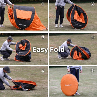 2 Person Black+ Orange Up Camping Tent