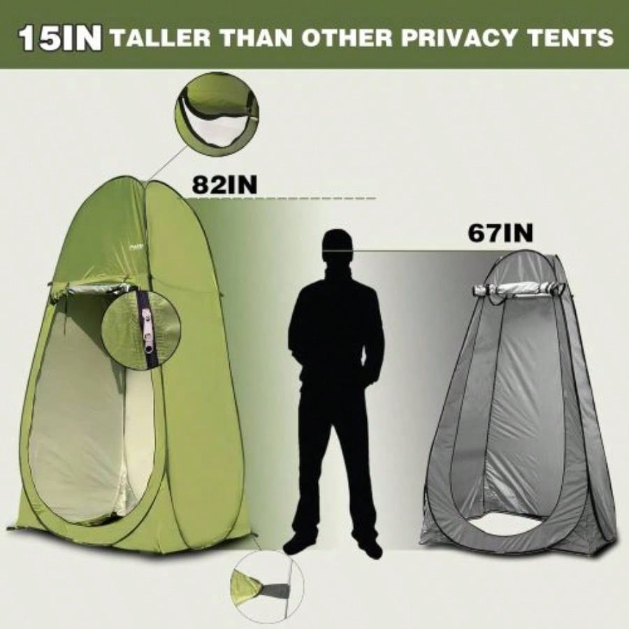 Camping Shower Tent 7FT Instant Up Privacy Tents, Portable Toilet Tent Outdoor Dressing Room, Foldable Camp Shelter Beach Fishing