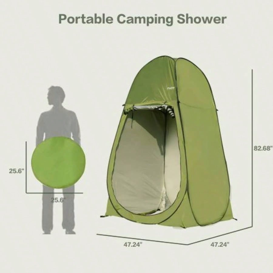 Camping Shower Tent 7FT Instant Up Privacy Tents, Portable Toilet Tent Outdoor Dressing Room, Foldable Camp Shelter Beach Fishing