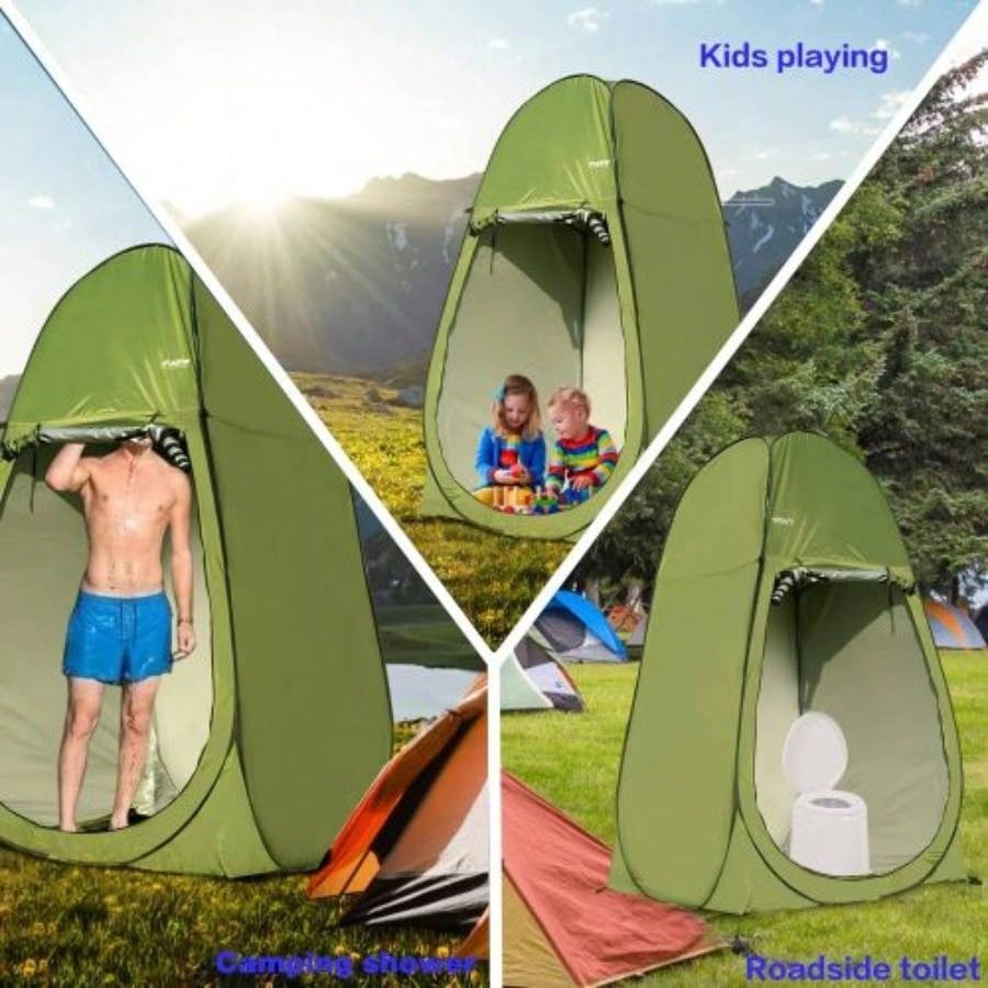 Camping Shower Tent 7FT Instant Up Privacy Tents, Portable Toilet Tent Outdoor Dressing Room, Foldable Camp Shelter Beach Fishing