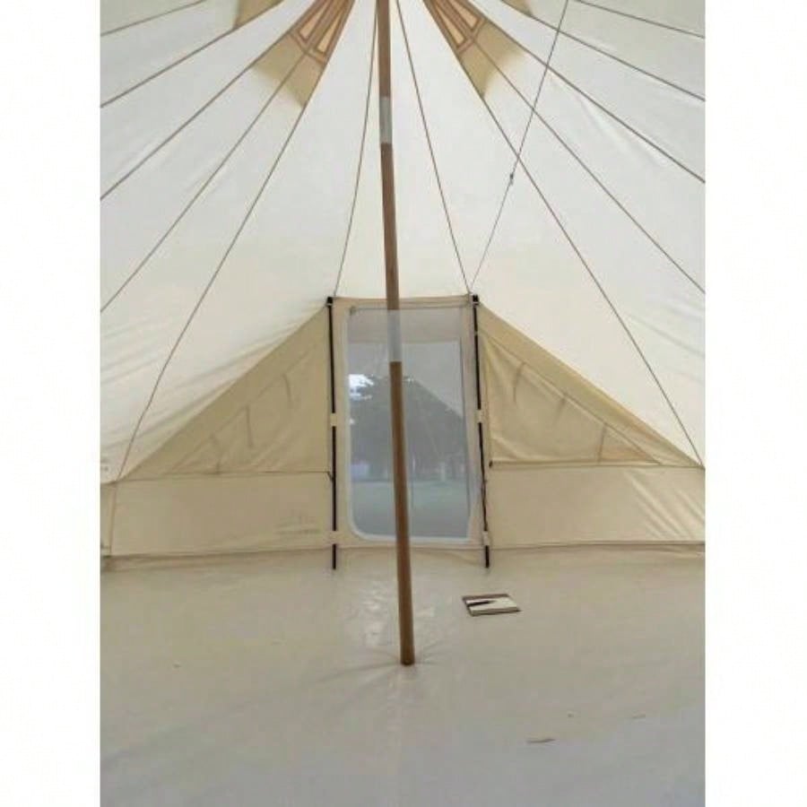 SAMHAIBEI 6 Persons Canvas Tent Bell Tent Glamping, 4 Seasons Yurt Tent Camping, Heavy Cotton Canvas Tent Family Camping, Outdoor Hunting, or Party Tent. Durable, 2 in 1, 2 Doors Bell Tent