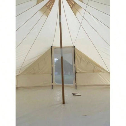 SAMHAIBEI 6 Persons Canvas Tent Bell Tent Glamping, 4 Seasons Yurt Tent Camping, Heavy Cotton Canvas Tent Family Camping, Outdoor Hunting, or Party Tent. Durable, 2 in 1, 2 Doors Bell Tent