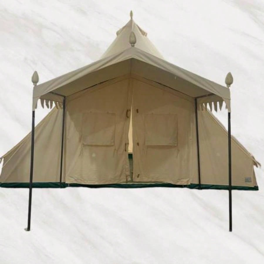 SAMHAIBEI 19.68*13.1ft Canvas Tent Bell Tent Glamping, 4 Seasons Yurt Tent Camping, Heavy Cotton Canvas Tent Family Camping, Outdoor Hunting, Bell tent with 8.53ft*6.56ft porch