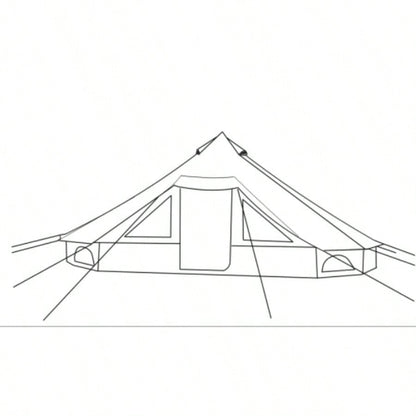 SAMHAIBEI 6 Persons Canvas Tent Bell Tent Glamping, 4 Seasons Yurt Tent Camping, Heavy Cotton Canvas Tent Family Camping, Outdoor Hunting, or Party Tent. Durable, 2 in 1, 2 Doors Bell Tent