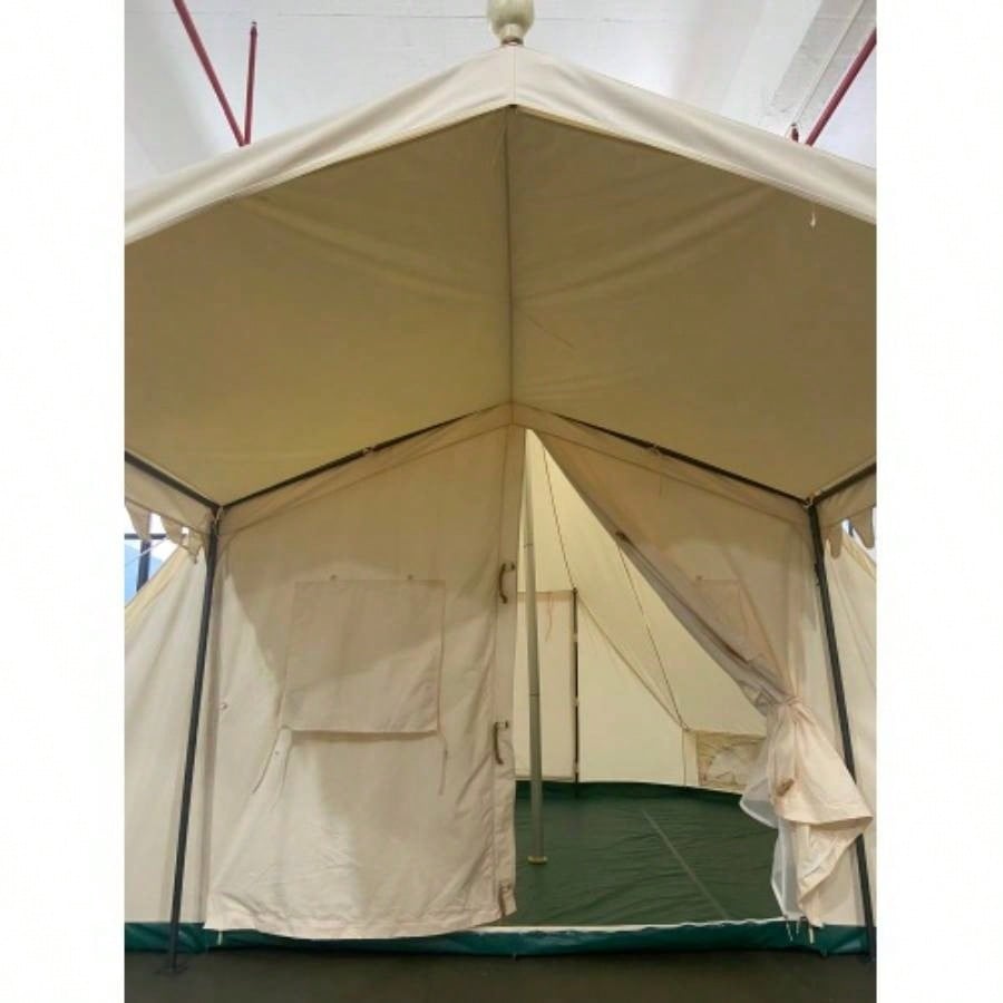 SAMHAIBEI 19.68*13.1ft Canvas Tent Bell Tent Glamping, 4 Seasons Yurt Tent Camping, Heavy Cotton Canvas Tent Family Camping, Outdoor Hunting, Bell tent with 8.53ft*6.56ft porch