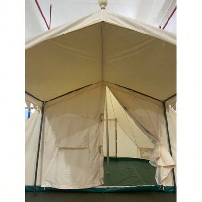 SAMHAIBEI 19.68*13.1ft Canvas Tent Bell Tent Glamping, 4 Seasons Yurt Tent Camping, Heavy Cotton Canvas Tent Family Camping, Outdoor Hunting, Bell tent with 8.53ft*6.56ft porch