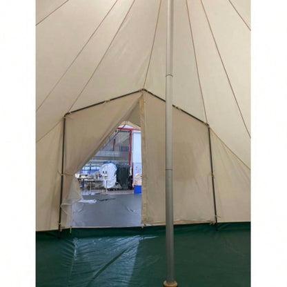 SAMHAIBEI 19.68*13.1ft Canvas Tent Bell Tent Glamping, 4 Seasons Yurt Tent Camping, Heavy Cotton Canvas Tent Family Camping, Outdoor Hunting, Bell tent with 8.53ft*6.56ft porch