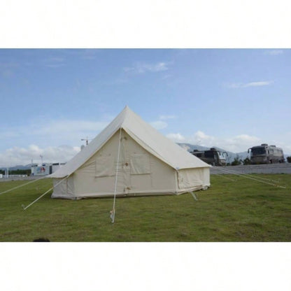 SAMHAIBEI Canvas Tent Bell Tent Glamping, 4 Seasons Yurt Tent Camping, 4M/5M Cotton Canvas Tent Family Camping, Outdoor Hunting, or Party 13ft - 16.5ft Durable, Spacious, and Versatile.