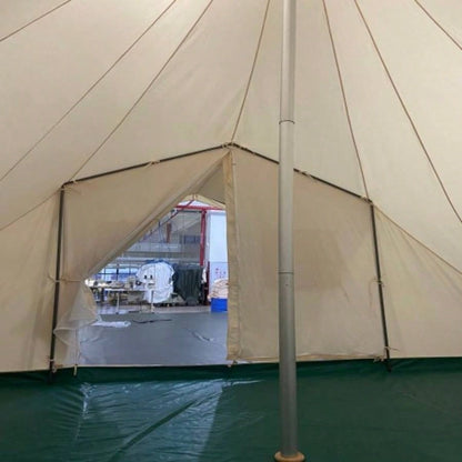 SAMHAIBEI 19.68*13.1ft Canvas Tent Bell Tent Glamping, 4 Seasons Yurt Tent Camping, Heavy Cotton Canvas Tent Family Camping, Outdoor Hunting, Bell tent with 8.53ft*6.56ft porch