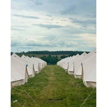 SAMHAIBEI Canvas Tent Bell Tent Glamping, 4 Seasons Yurt Tent Camping, 4M/5M Cotton Canvas Tent Family Camping, Outdoor Hunting, or Party 13ft - 16.5ft Durable, Spacious, and Versatile.