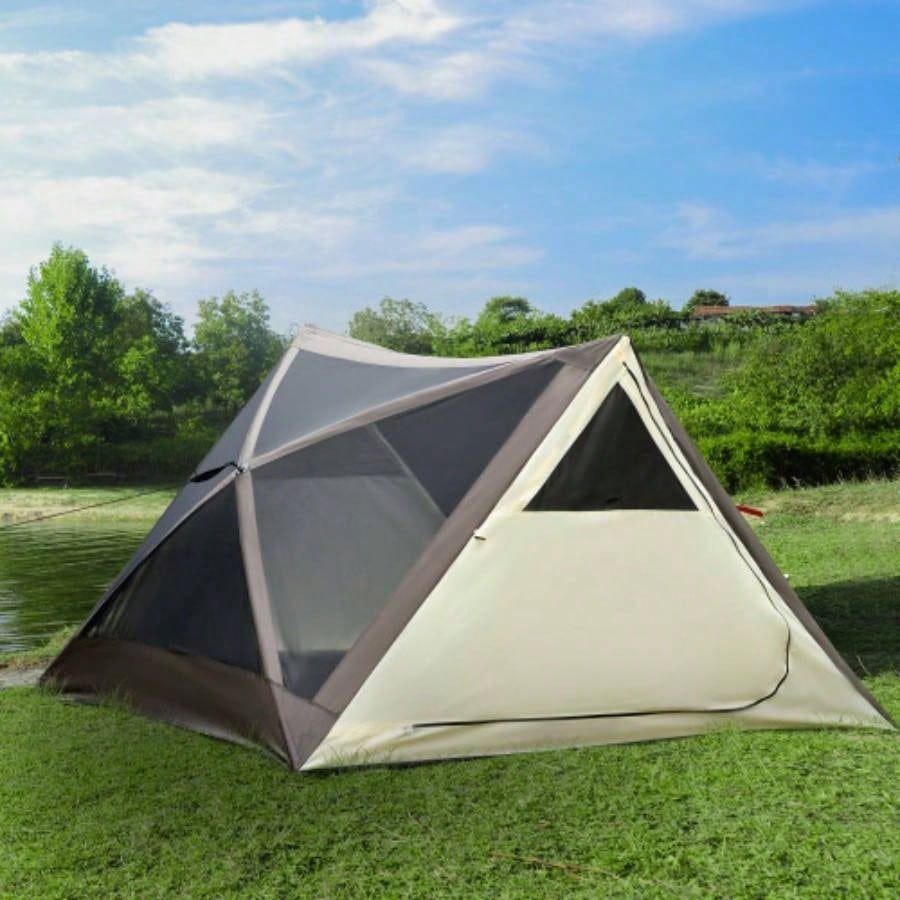 Outsunny 2 - 3 People Up Camping Tent Waterproof Automatic Instant Tent Portable Cabana Beach Tent with Rainfly, Carry Bag, and Doors, Outdoor Camping Hiking Indoor