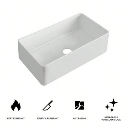 Fireclay 30 L X 20 Workstation Farmhouse Kitchen Sink With Accessories