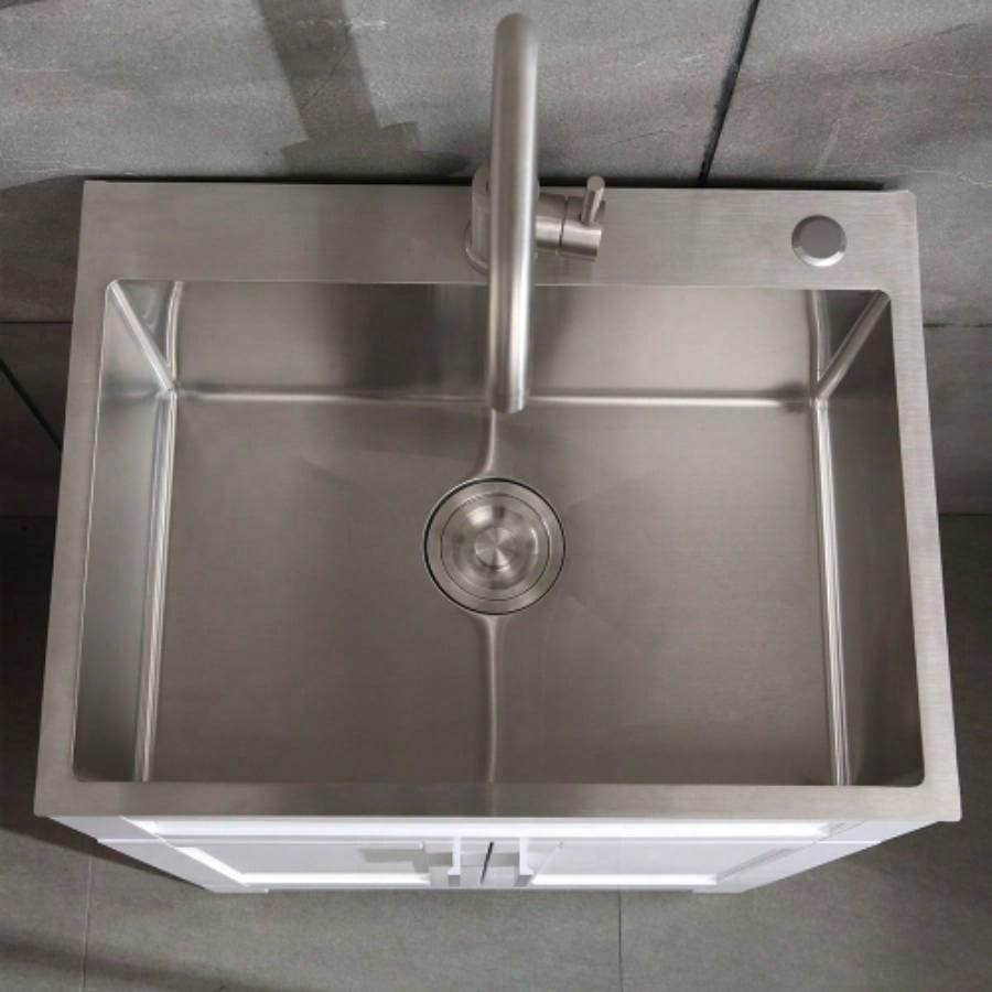 24in Stainless Steel Washing Sink/ Faucet Hoses and Drain OnlyUpdate