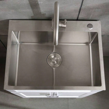 24in Stainless Steel Washing Sink/ Faucet Hoses and Drain OnlyUpdate