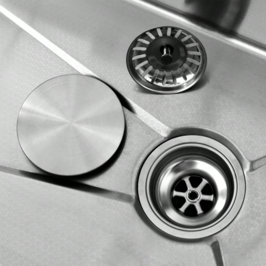 Pull - out Facuet Single Bowl Sink Kitchen Vegetable Sink 304 Whale Waterfall Sink Stainless Steel Dish Sink Vegetable Sink Household Vegetable Washing Basin, Dark Gray