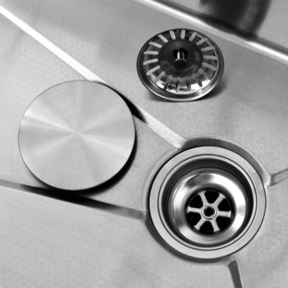 Pull - out Facuet Single Bowl Sink Kitchen Vegetable Sink 304 Whale Waterfall Sink Stainless Steel Dish Sink Vegetable Sink Household Vegetable Washing Basin, Dark Gray