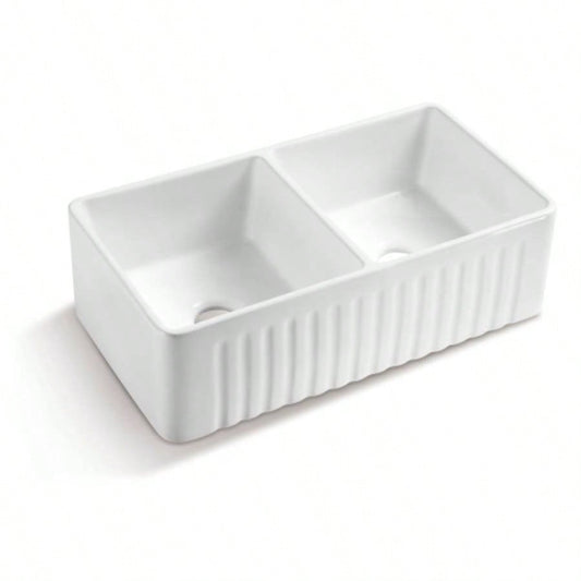 Farmhouse/Apron Front White Ceramic Kitchen Sink