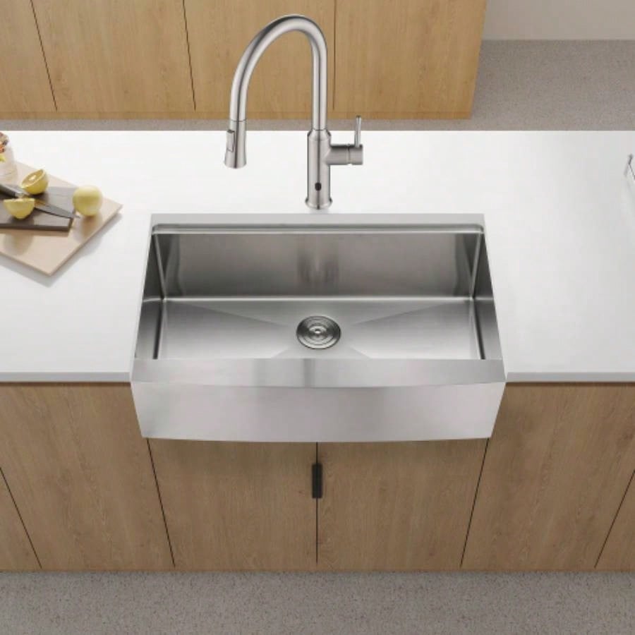 33x22x10Farmhouse Apron Single Bowl Stainless Steel Kitchen Sink with Workstation