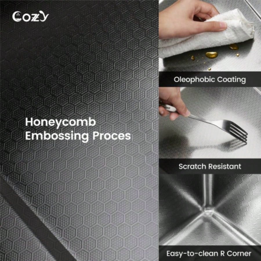 Waterfall Kitchen Sink, Stainless Steel Single Bowl in Black, Multifunctional Workstation with Flying - rain Faucet and Cutting Board, 3022 Stainless Steel Single Bowl Sink, SSBL12