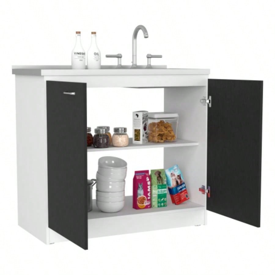 Utility Sink Vernal, Kitchen, White/ Black