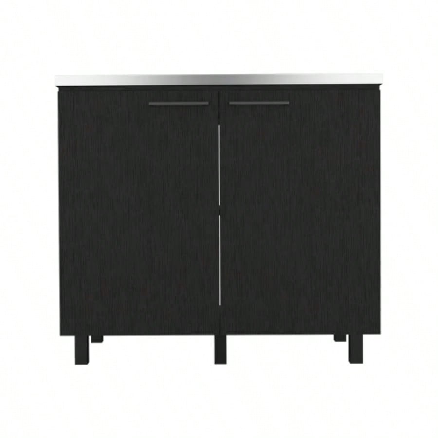 Utility Sink Cabinet Burwood, Kitchen, Black