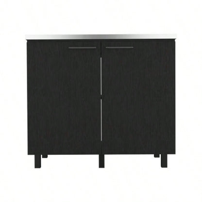 Utility Sink Cabinet Burwood, Kitchen, Black