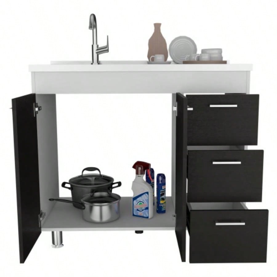 Utility Sink Kisco, Kitchen, White/ Black