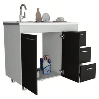 Utility Sink Kisco, Kitchen, White/ Black