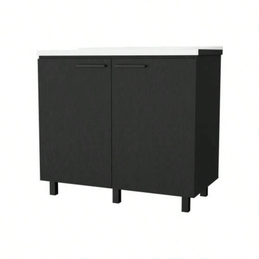 Black 2 Utility Sink and Cabinet