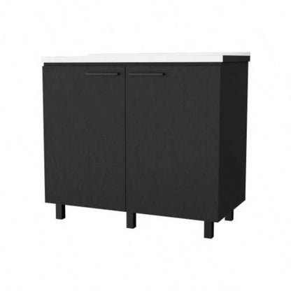 Black 2 Utility Sink and Cabinet