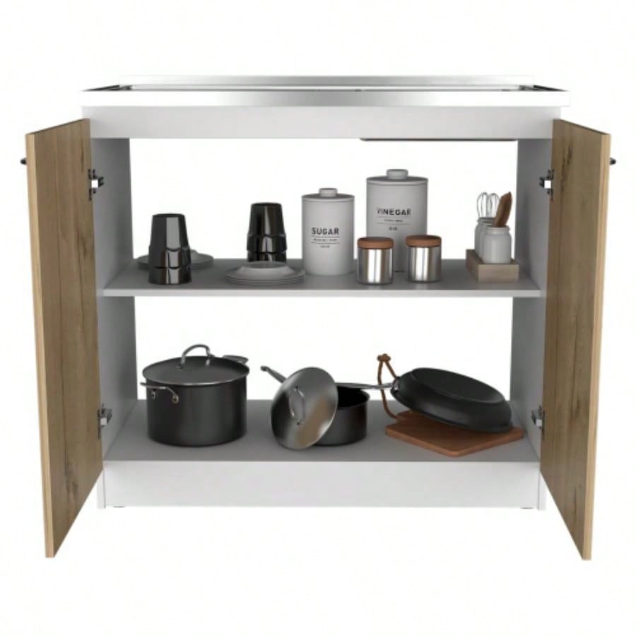 Utility Sink Vernal, Kitchen, White/ Light Oak