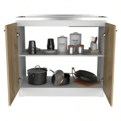 Utility Sink Vernal, Kitchen, White/ Light Oak