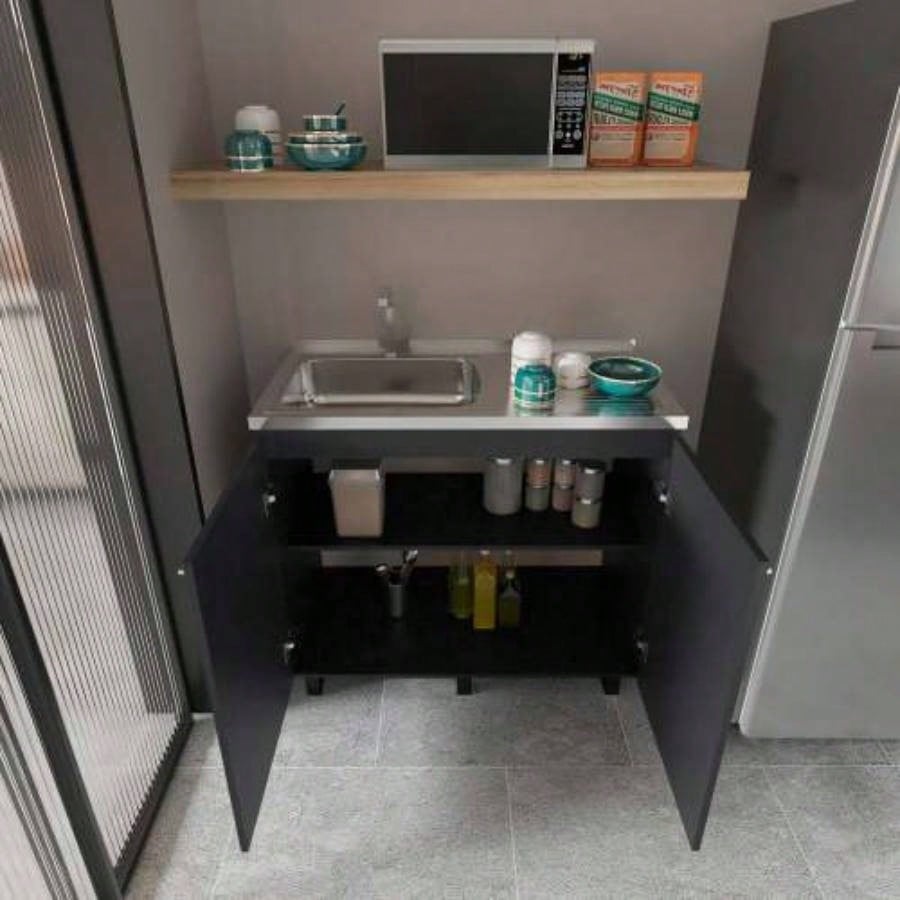 Black 2 Utility Sink and Cabinet