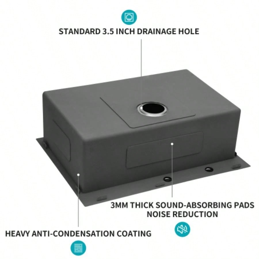 33x22 inch Kitchen Sink Drop In 16 Gauge Stainless Steel 33 Single Bowl Topmount Kitchen Sink Basin