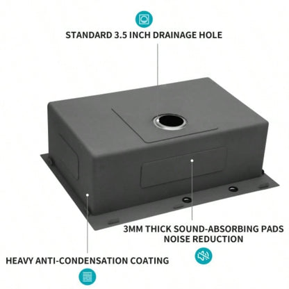 33x22 inch Kitchen Sink Drop In 16 Gauge Stainless Steel 33 Single Bowl Topmount Kitchen Sink Basin