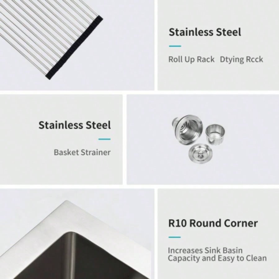 33x22 inch Kitchen Sink Drop In 16 Gauge Stainless Steel 33 Single Bowl Topmount Kitchen Sink Basin