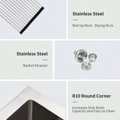 33x22 inch Kitchen Sink Drop In 16 Gauge Stainless Steel 33 Single Bowl Topmount Kitchen Sink Basin