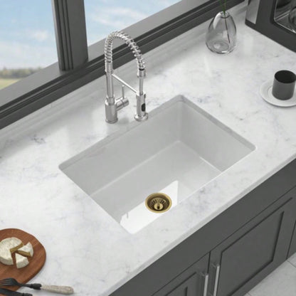 30 Undermount Single Bowl Ceramic Kitchen Sink - Dual Mount White Ceramic Rectangular Deep Single Bowl Sink Basin