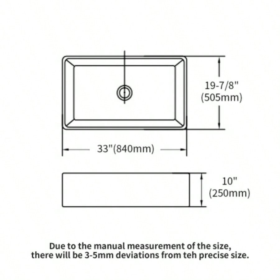 33 White Farmhouse Sink - 33 Inch Kitchen Sink Apron Front Ceramic Single Bowl Farmer Sink Basin